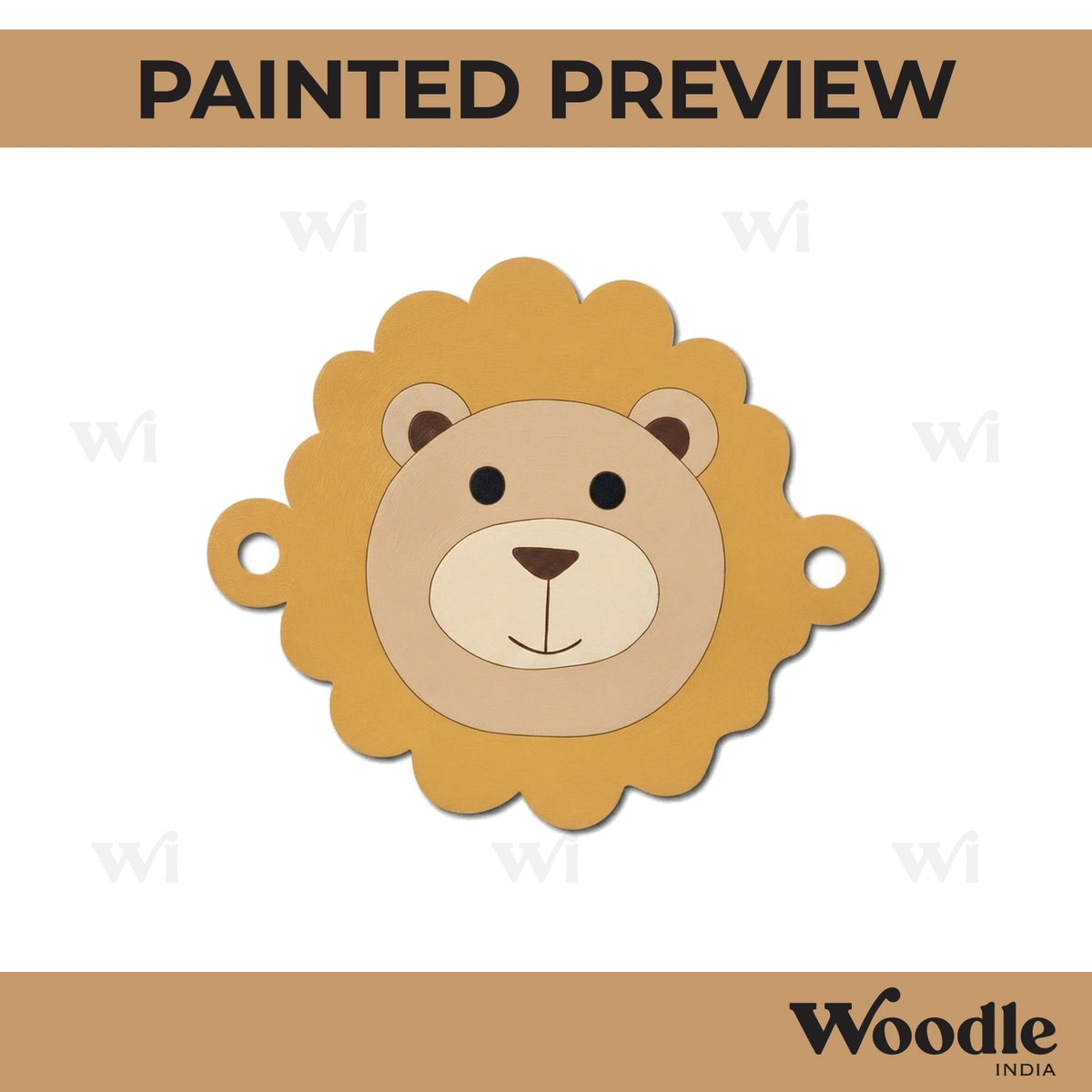 Lion Rakhi Pre Marked MDF Design 1