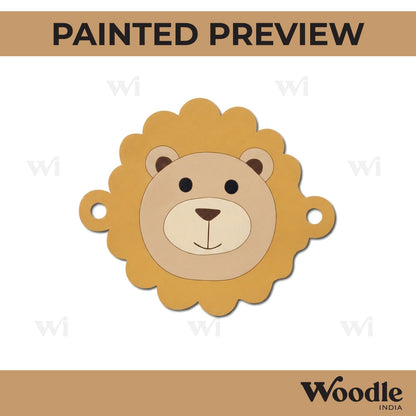 Lion Rakhi Pre Marked MDF Design 1
