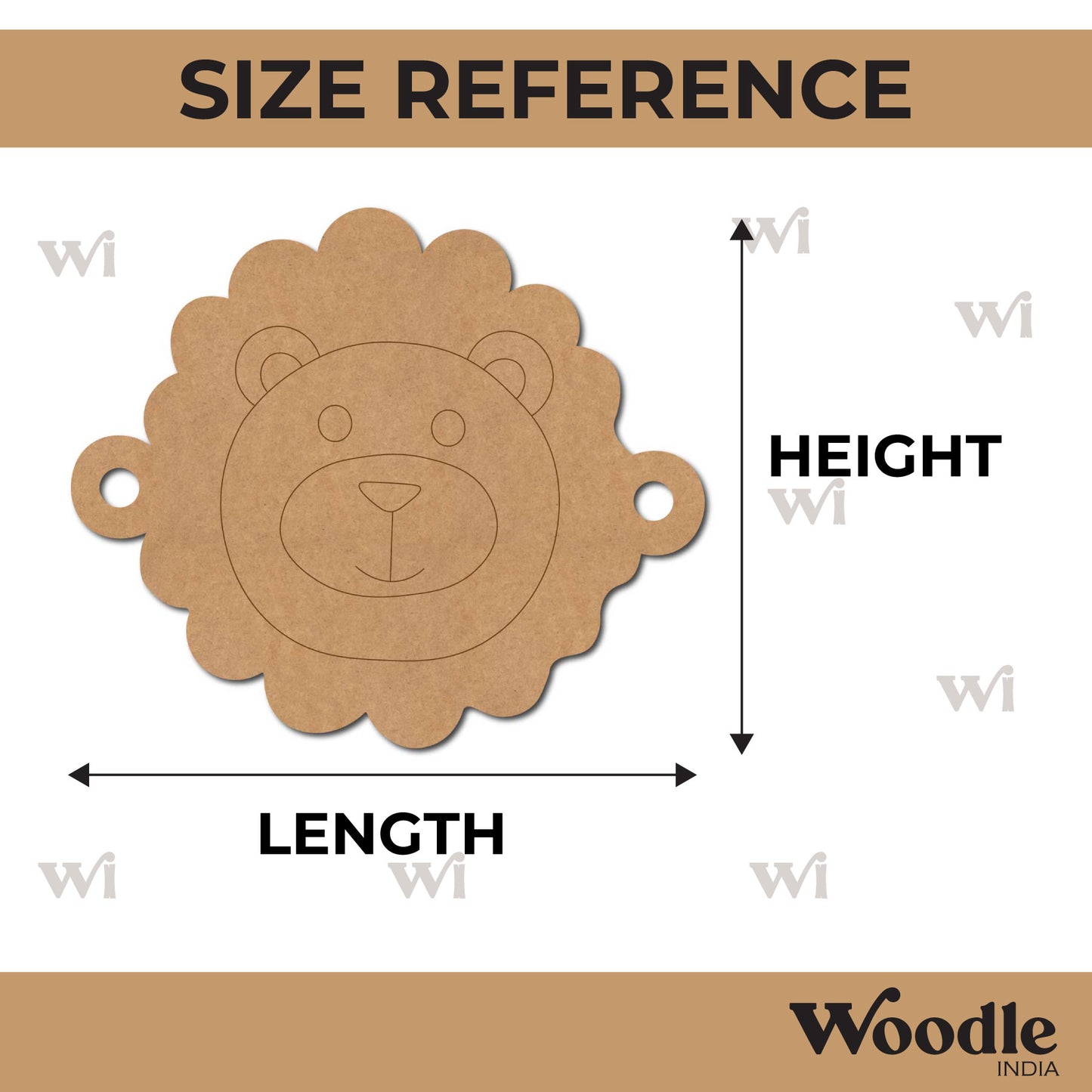 Lion Rakhi Pre Marked MDF Design 1