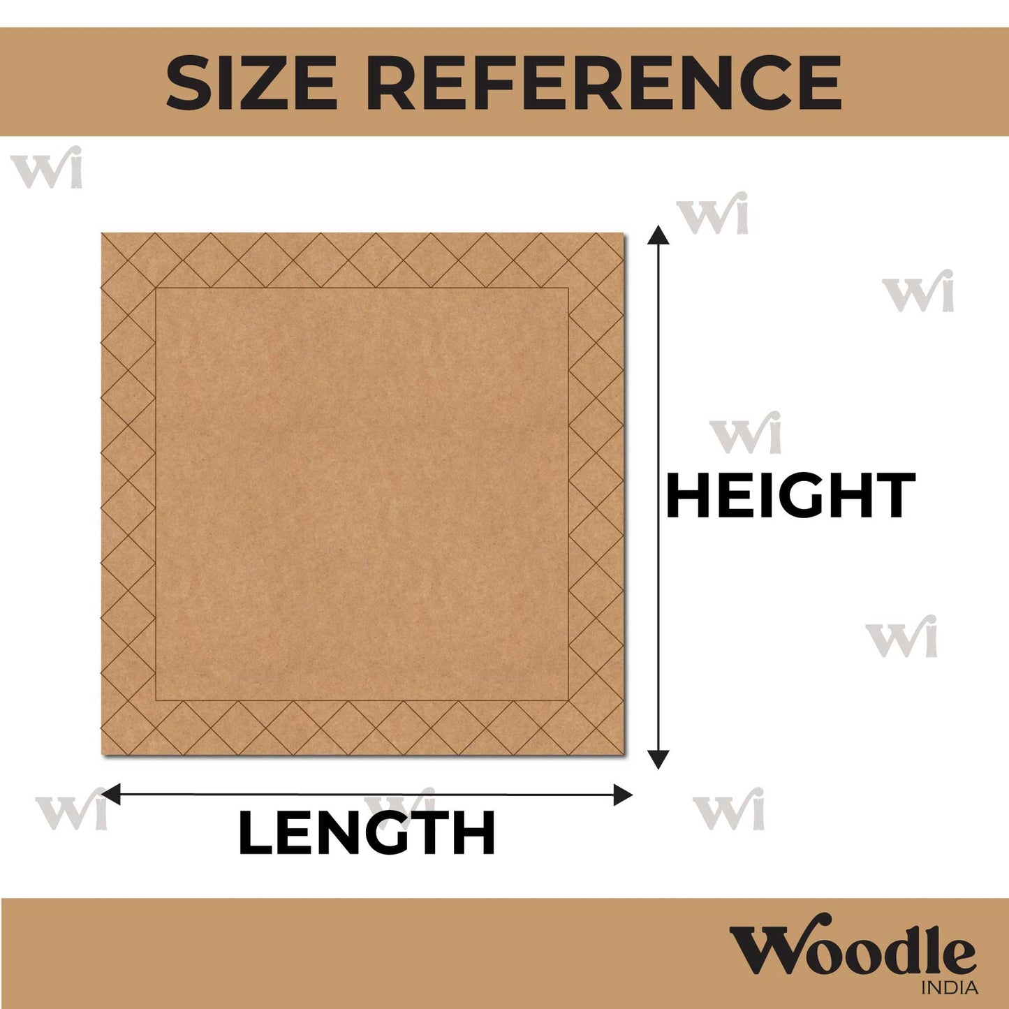 Lippan Art Pre Marked Square MDF Design 1