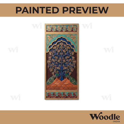 Lippan Peacock Tree Pre Marked Base MDF Design 1