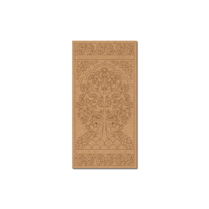 Lippan Peacock Tree Pre Marked Base MDF Design 1