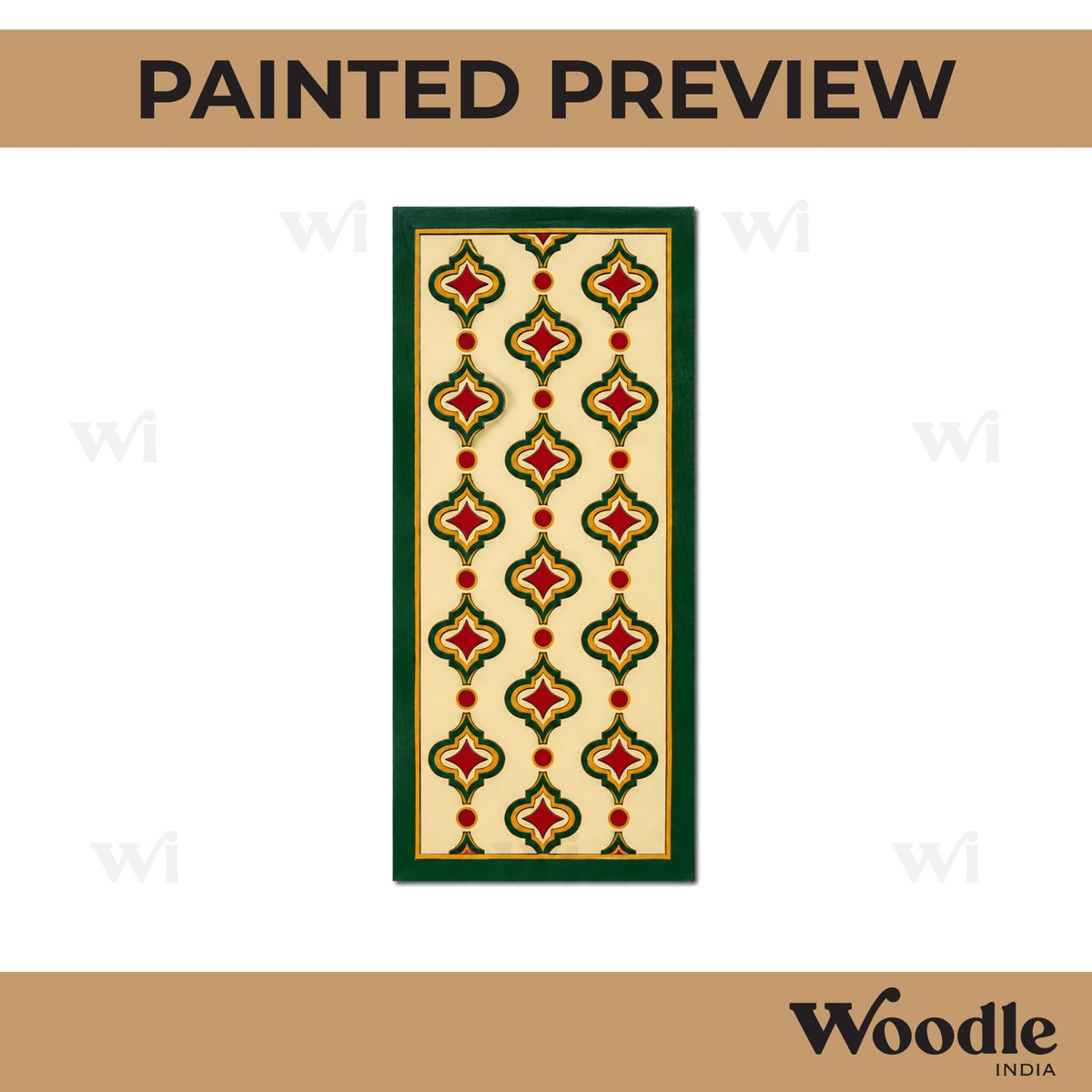 Lippan Rectangle Damask Pattern Pre Marked MDF Design 2