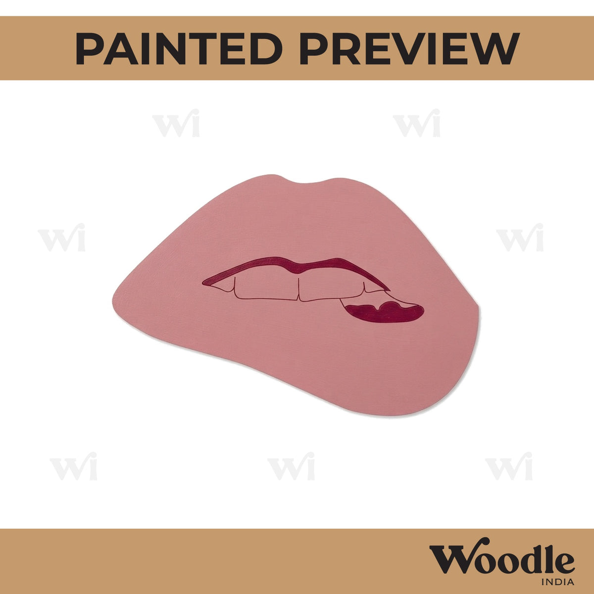 Lips Pre Marked MDF Design 1