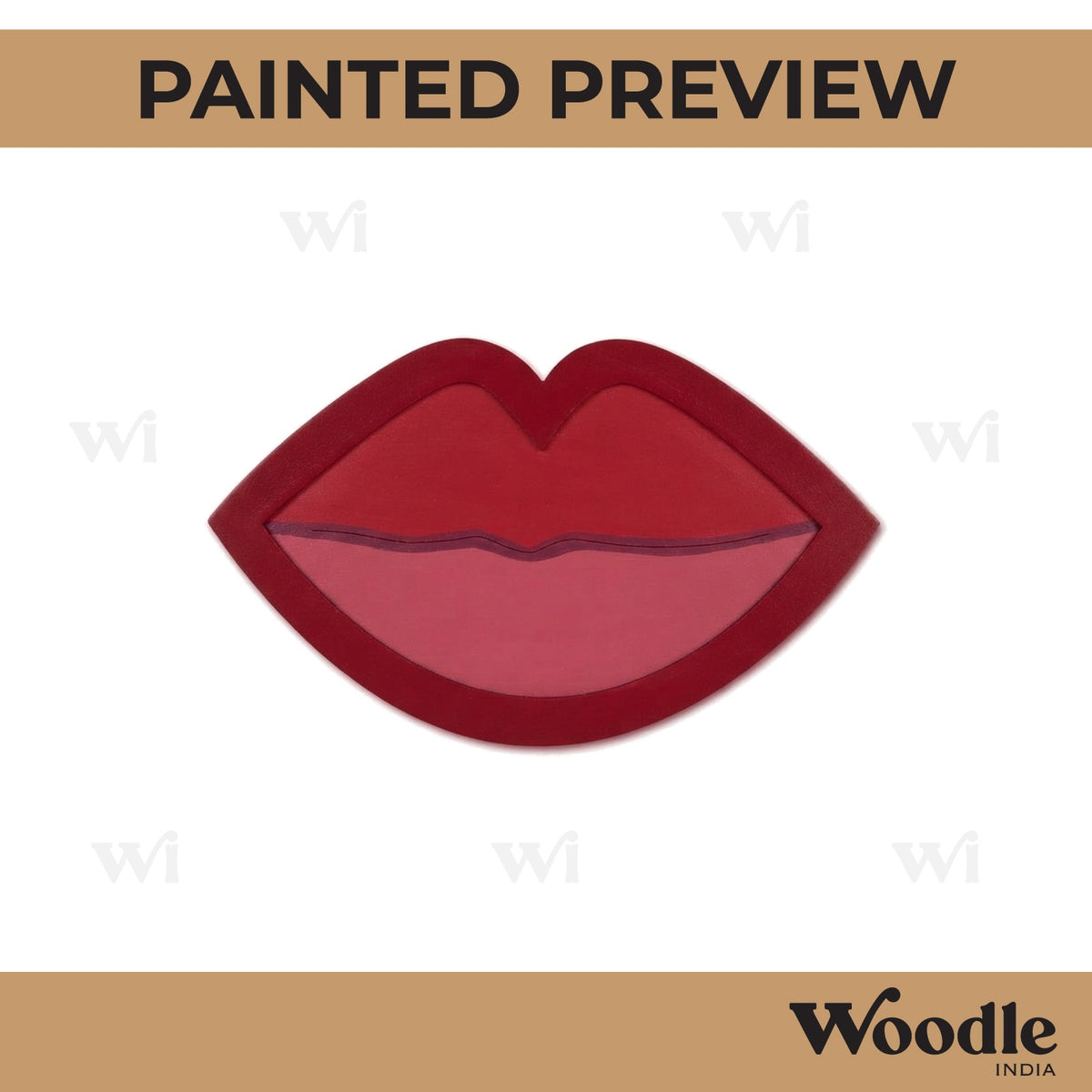 Lips Two Layered Base MDF Design 1