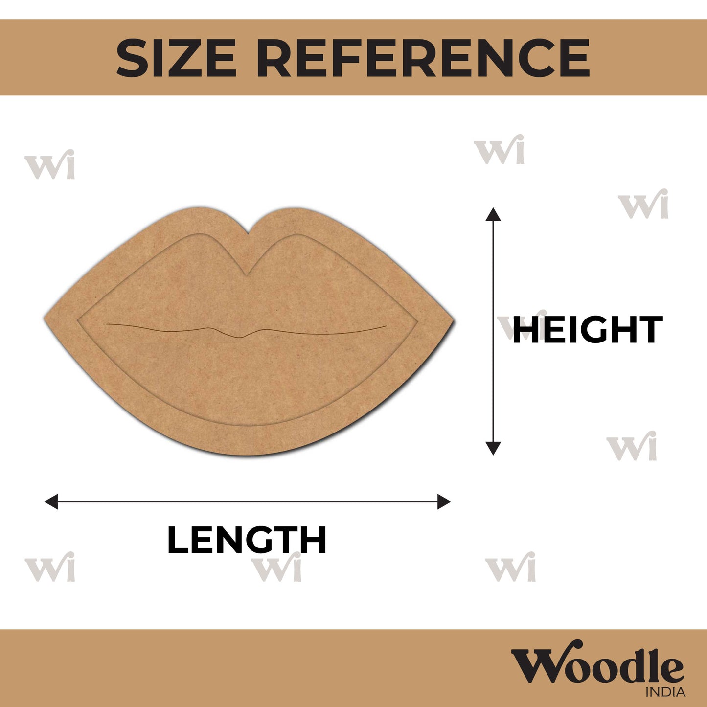 Lips Two Layered Base MDF Design 1