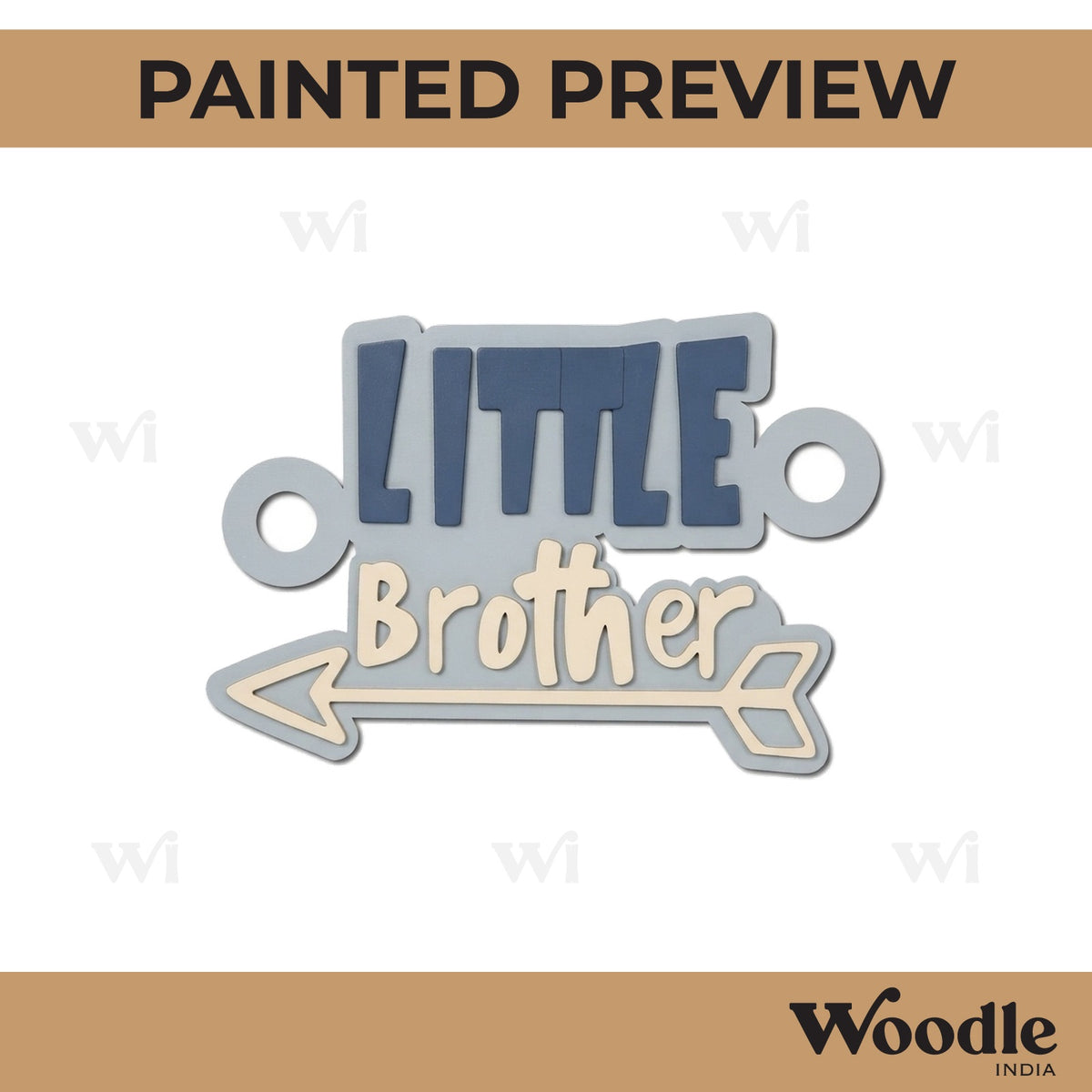 Little Brother Rakhi Pre Marked MDF Design 1