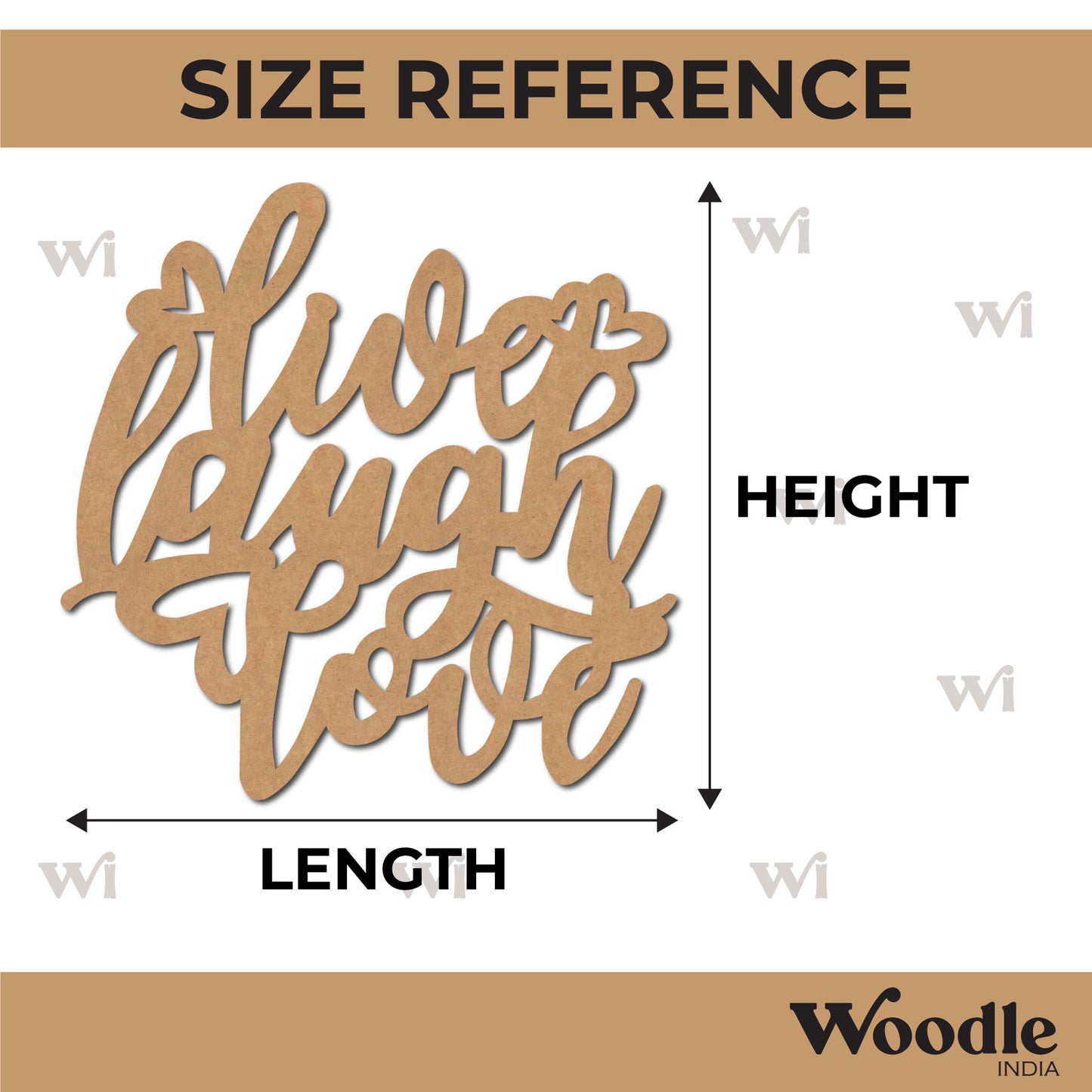 Live Laugh Love Cutout MDF Design 1