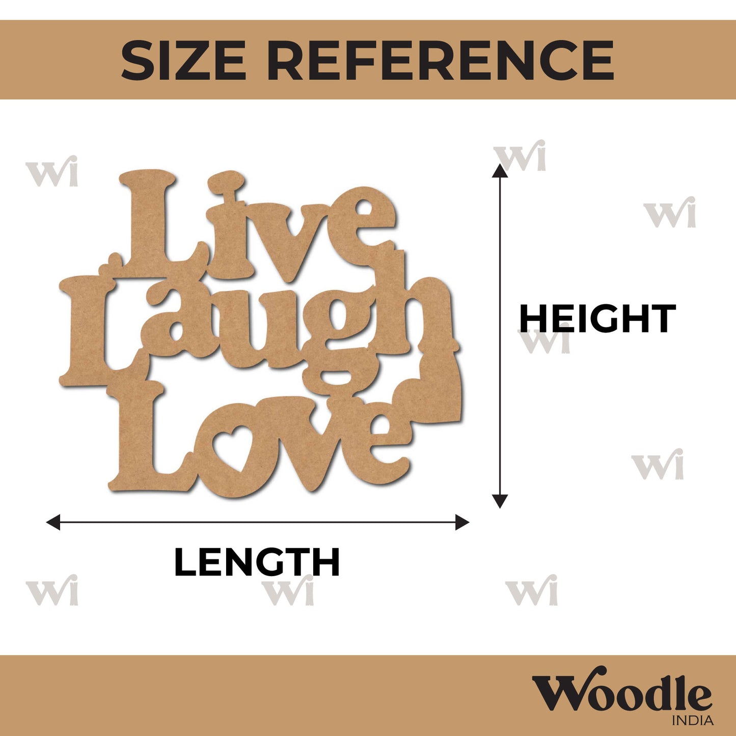 Live Laugh Love Cutout MDF Design 2