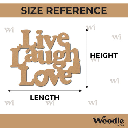 Live Laugh Love Cutout MDF Design 2