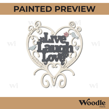 Live Laugh Love Cutout MDF Design 3