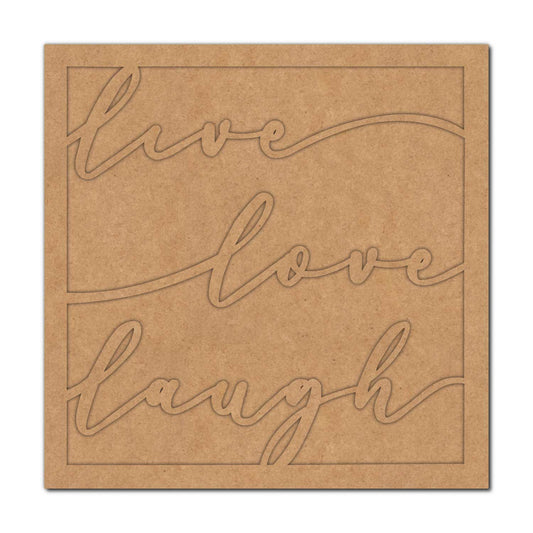 Live Love Laugh Frame MDF Design 1