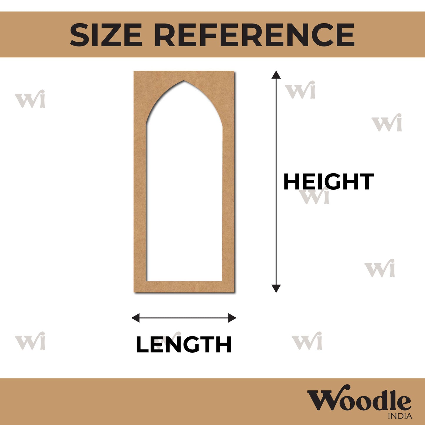 Long Jharokha Window Cutout MDF Design 1
