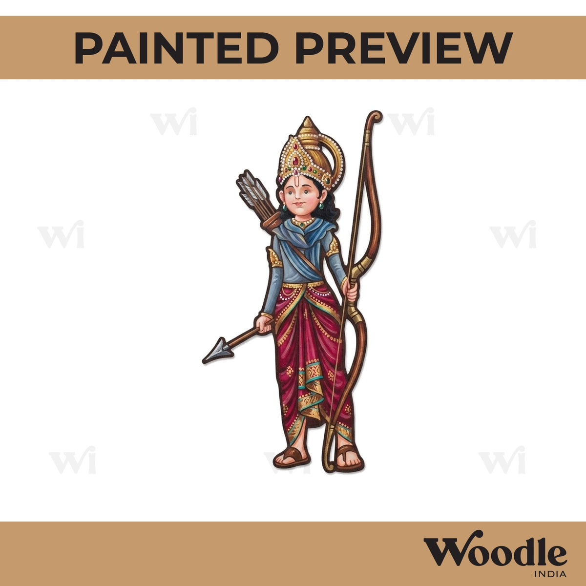 Lord Arjuna Pre Marked MDF Design 1