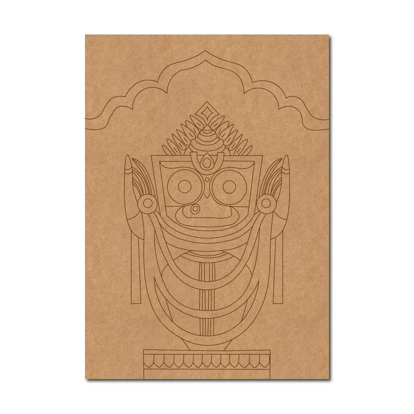 Lord Jagannath Balabhadra Pre Marked Base MDF Design 1