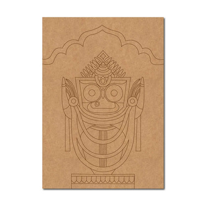 Lord Jagannath Balabhadra Pre Marked Base MDF Design 1
