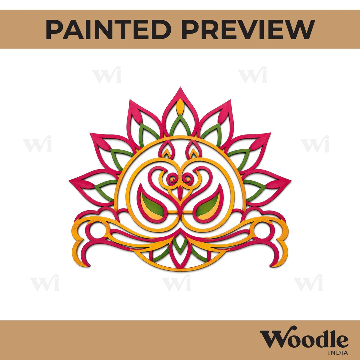 Lord Jagannath Ji Mandala Cutout MDF Design 1