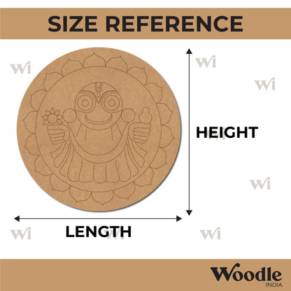 Lord Jagannath Ji Mandala Pre Marked Round MDF Design 1
