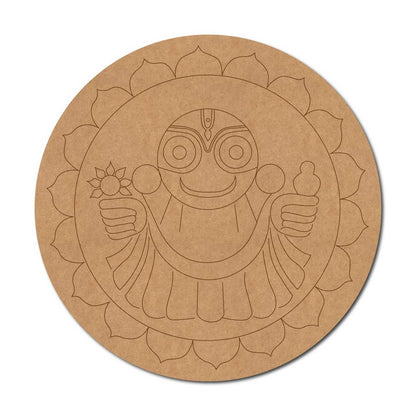 Lord Jagannath Ji Mandala Pre Marked Round MDF Design 1