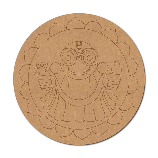 Lord Jagannath Ji Mandala Pre Marked Round MDF Design 1
