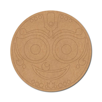 Lord Jagannath Ji Pre Marked Round MDF Design 1