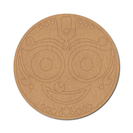 Lord Jagannath Ji Pre Marked Round MDF Design 1