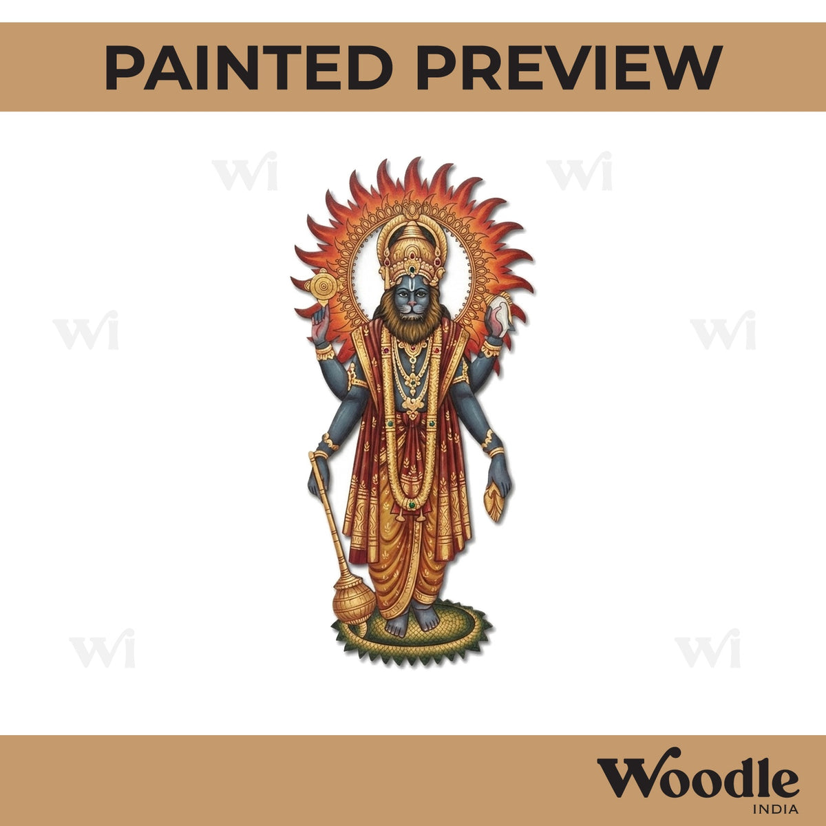 Lord Narasimha Pre Marked MDF Design 2