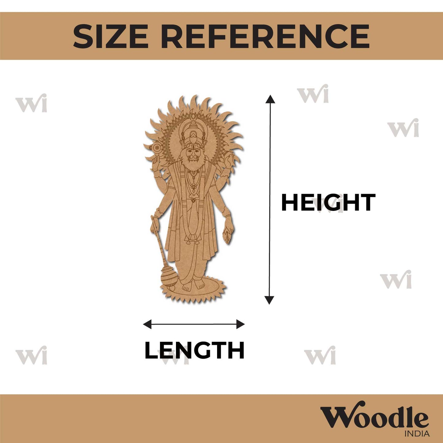 Lord Narasimha Pre Marked MDF Design 2
