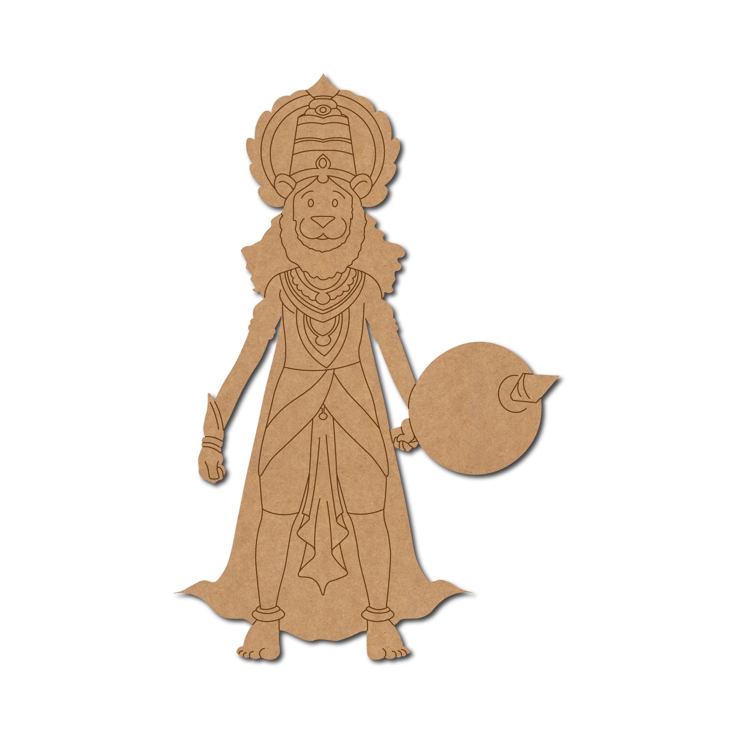 Lord Ugra Narasimha Pre Marked MDF Design 1