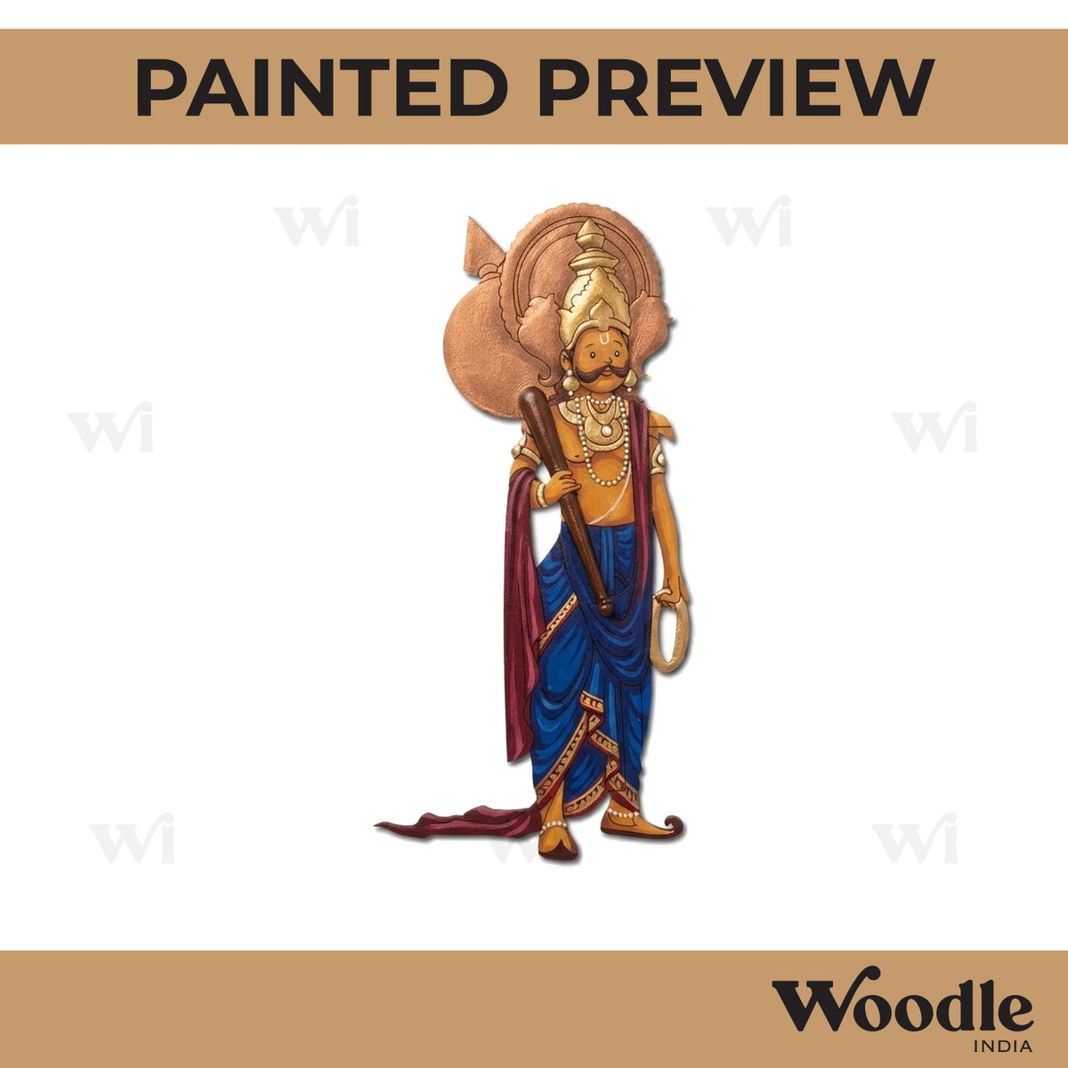 Lord Yama Mahabharata Pre Marked MDF Design 1