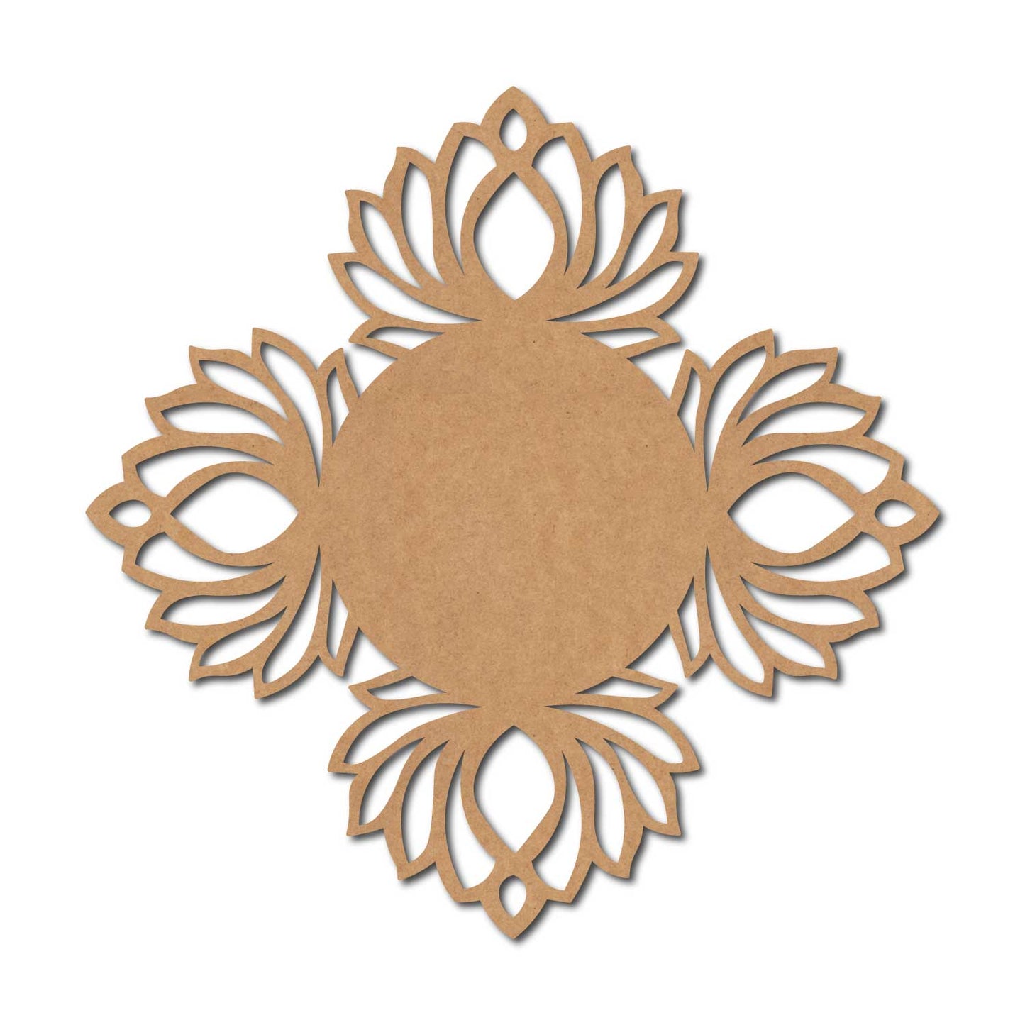 Lotus Base Cutout MDF Design 1
