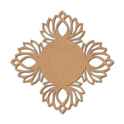 Lotus Base Cutout MDF Design 1