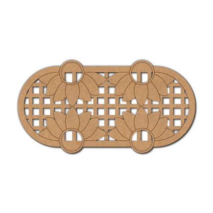 Lotus Basket Multiple Diya Tealight Holder Pre Marked MDF Design 1