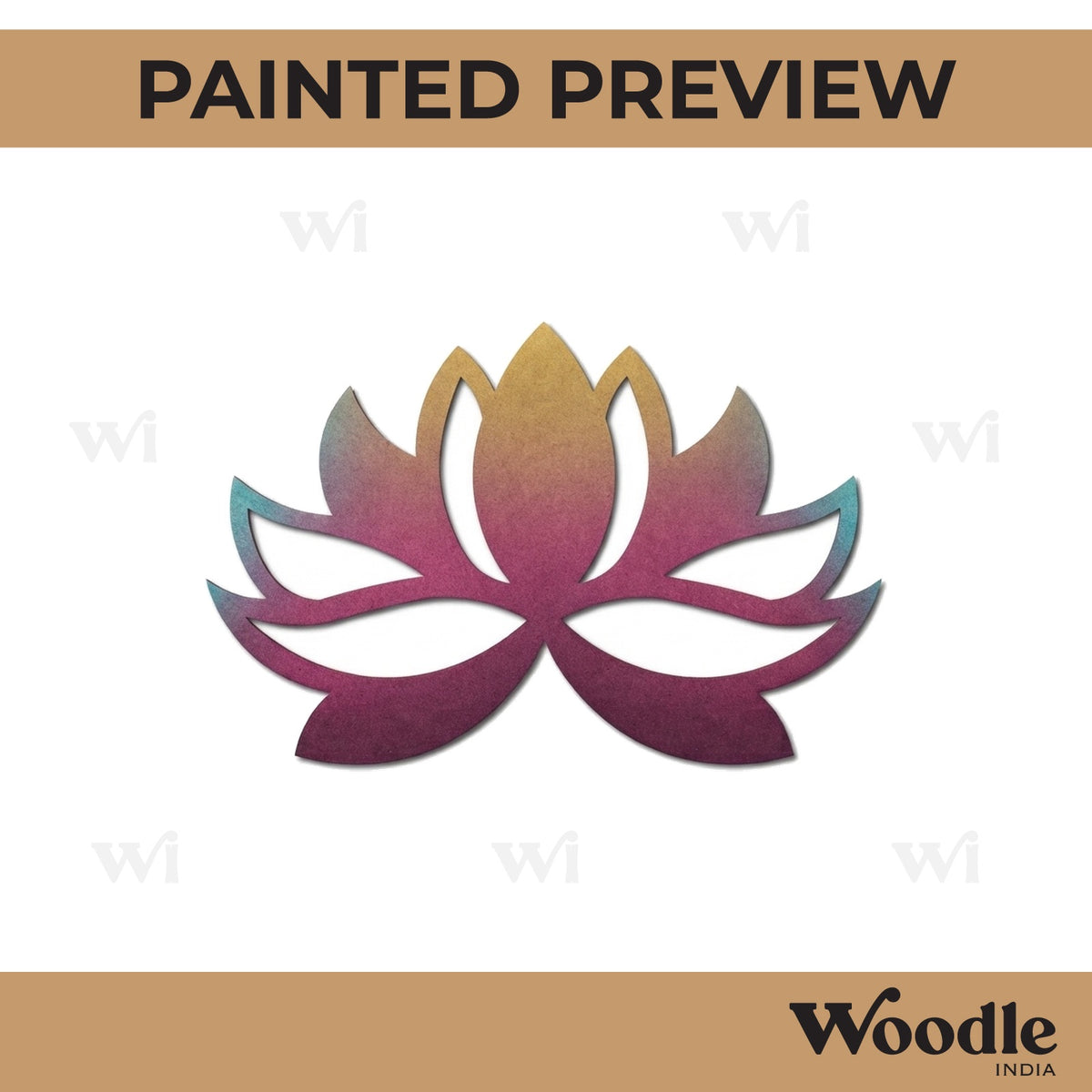 Lotus Cutout MDF Design 2