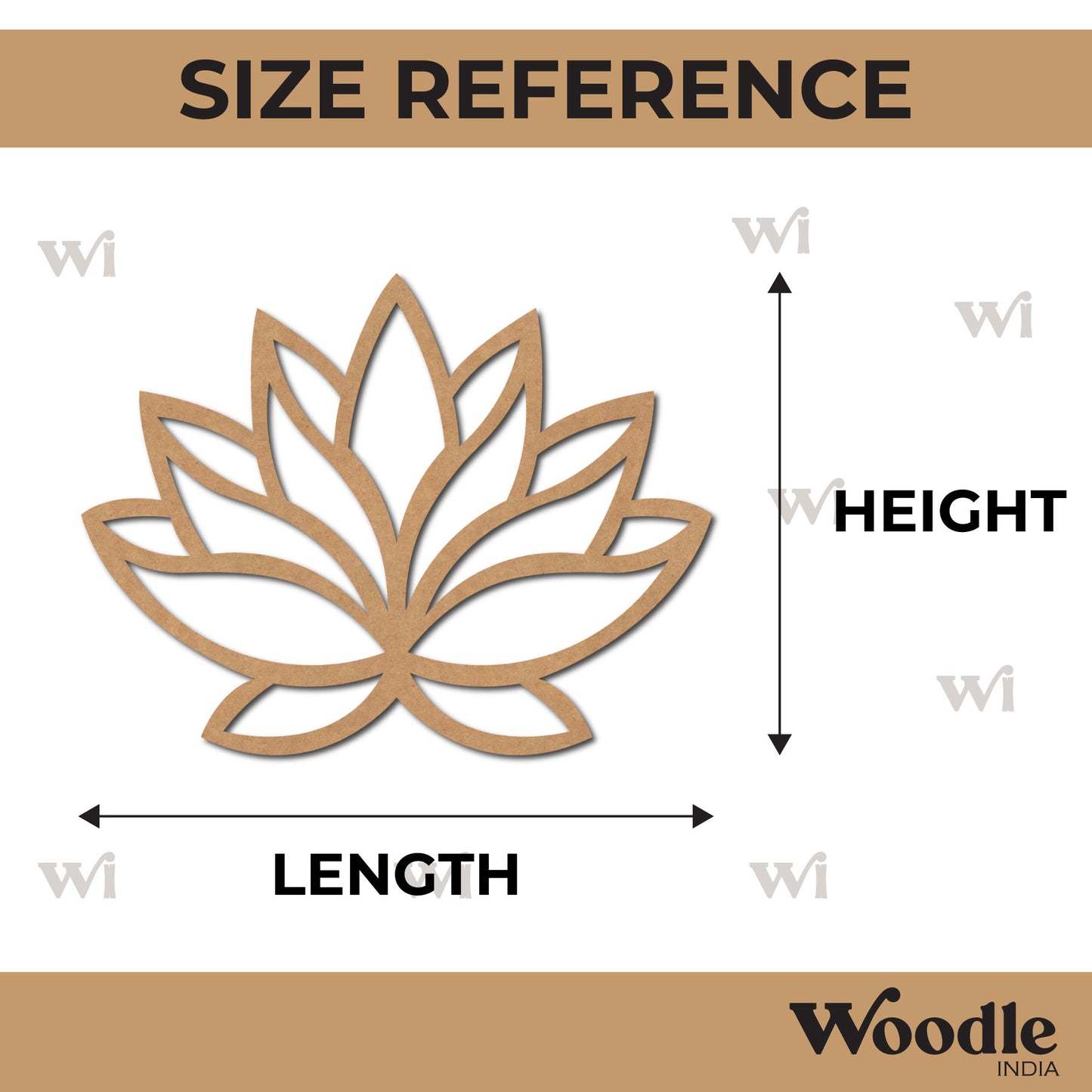 Lotus Cutout MDF Design 3