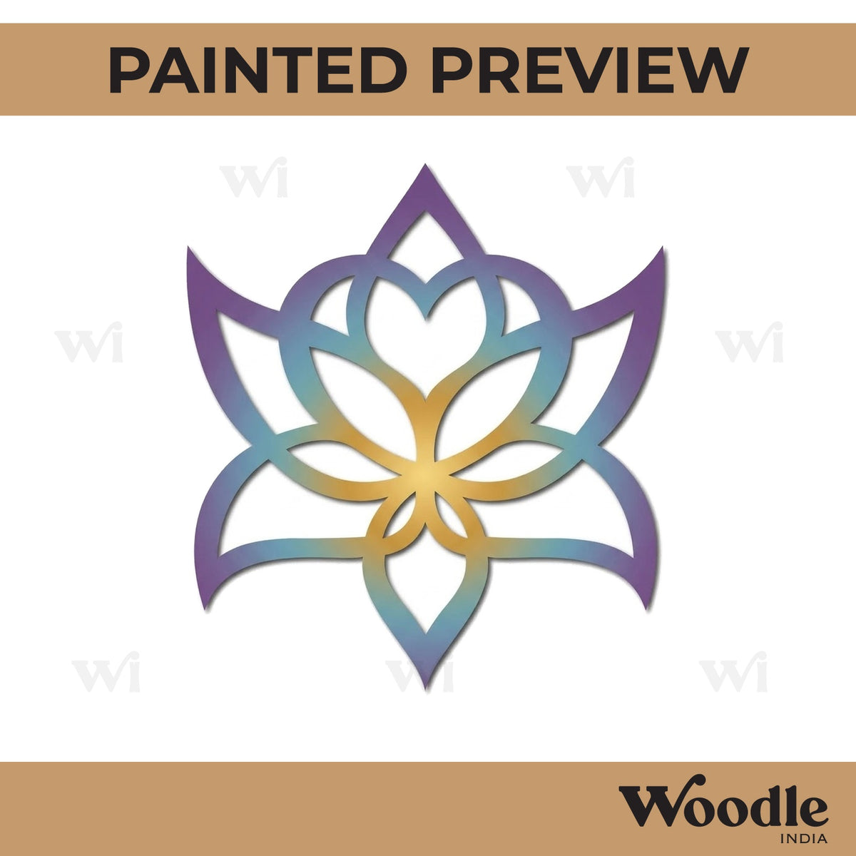 Lotus Cutout MDF Design 4