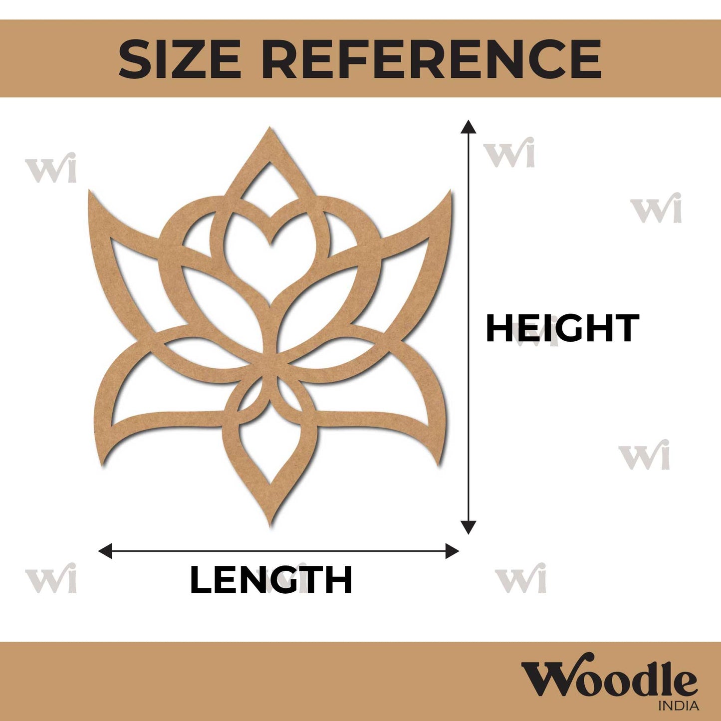 Lotus Cutout MDF Design 4