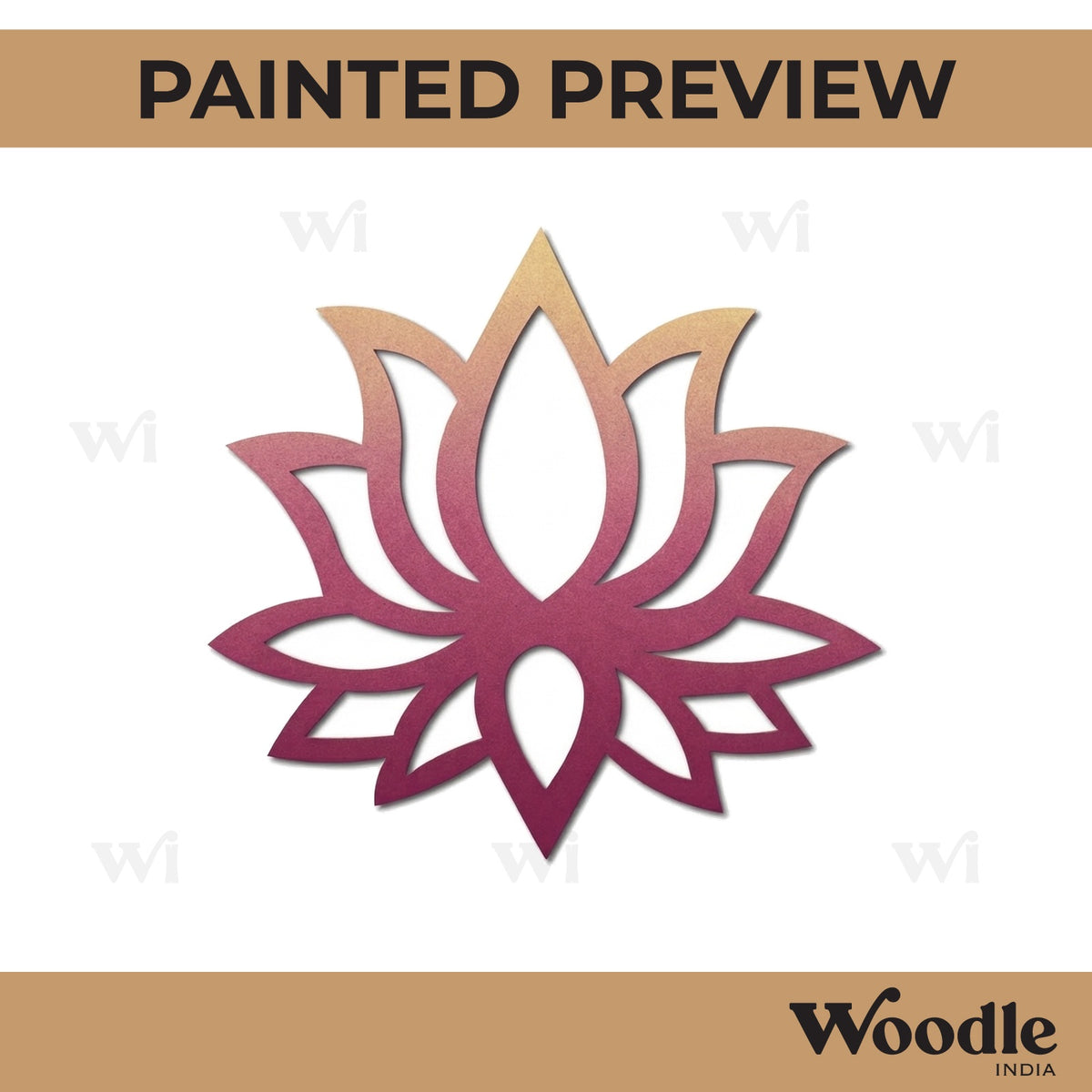 Lotus Cutout MDF Design 8