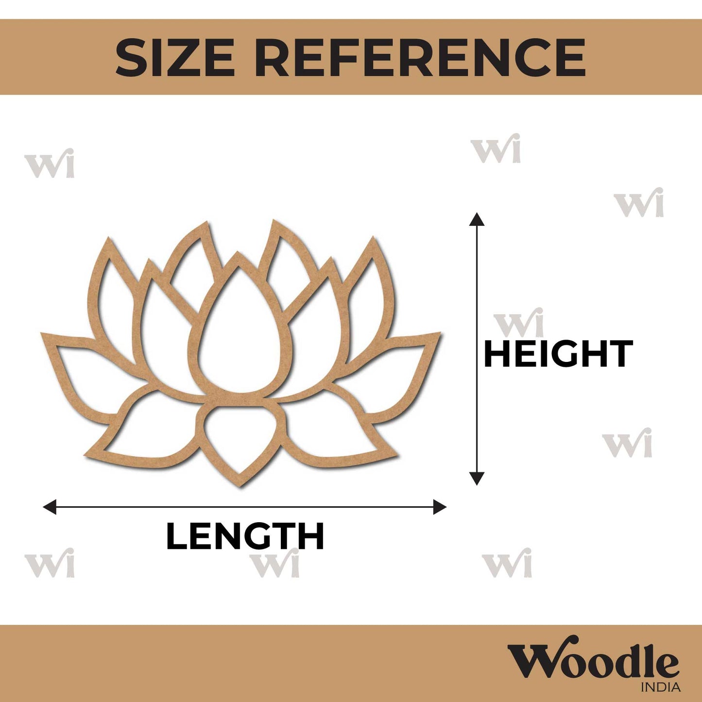 Lotus Cutout MDF Design 9