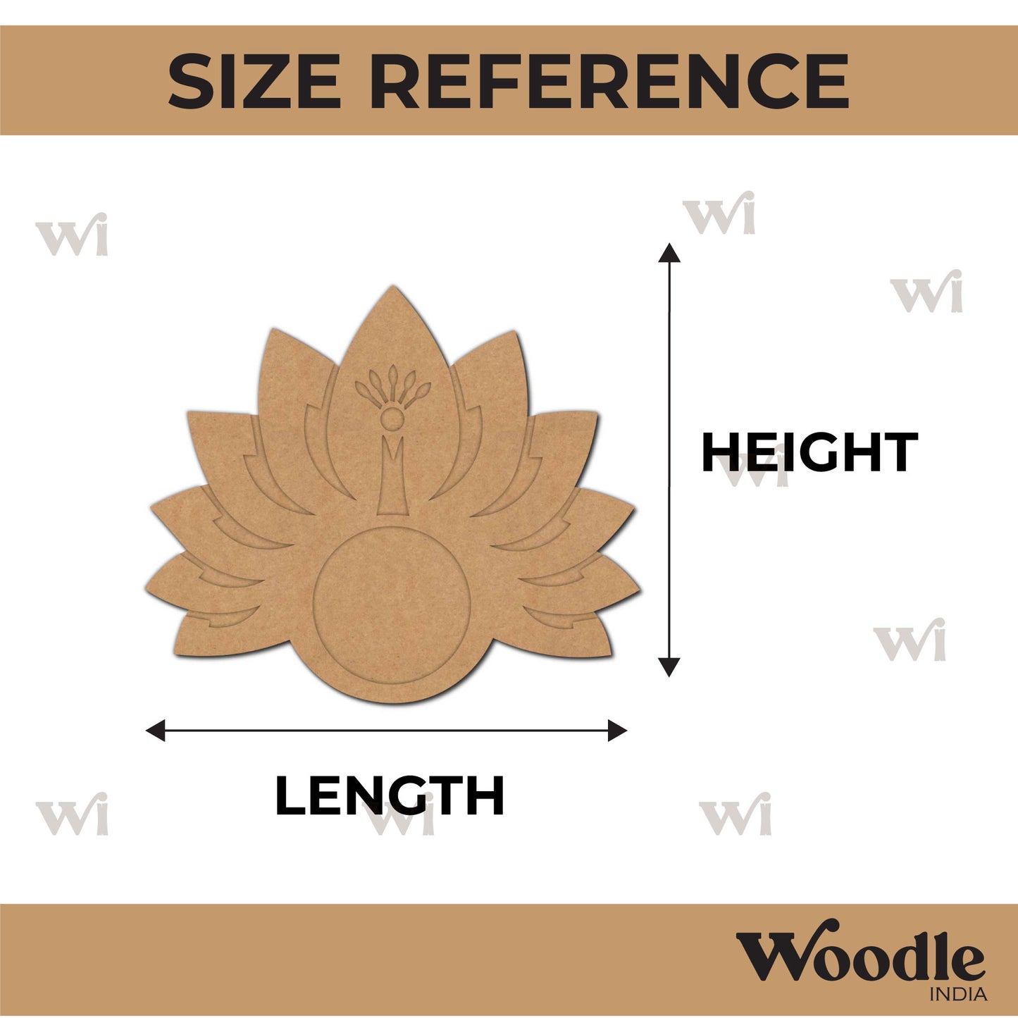 Lotus Diya Tealight Holder MDF Design 10
