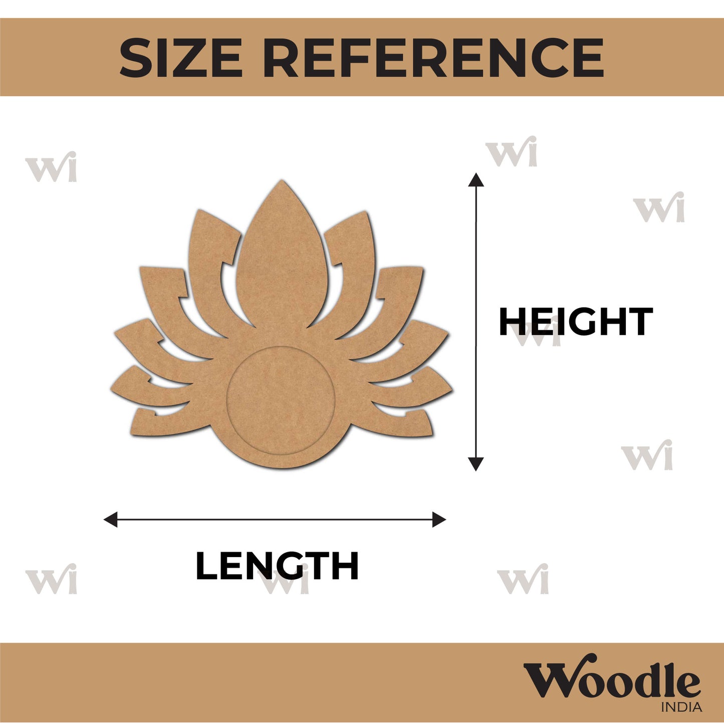Lotus Diya Tealight Holder MDF Design 11