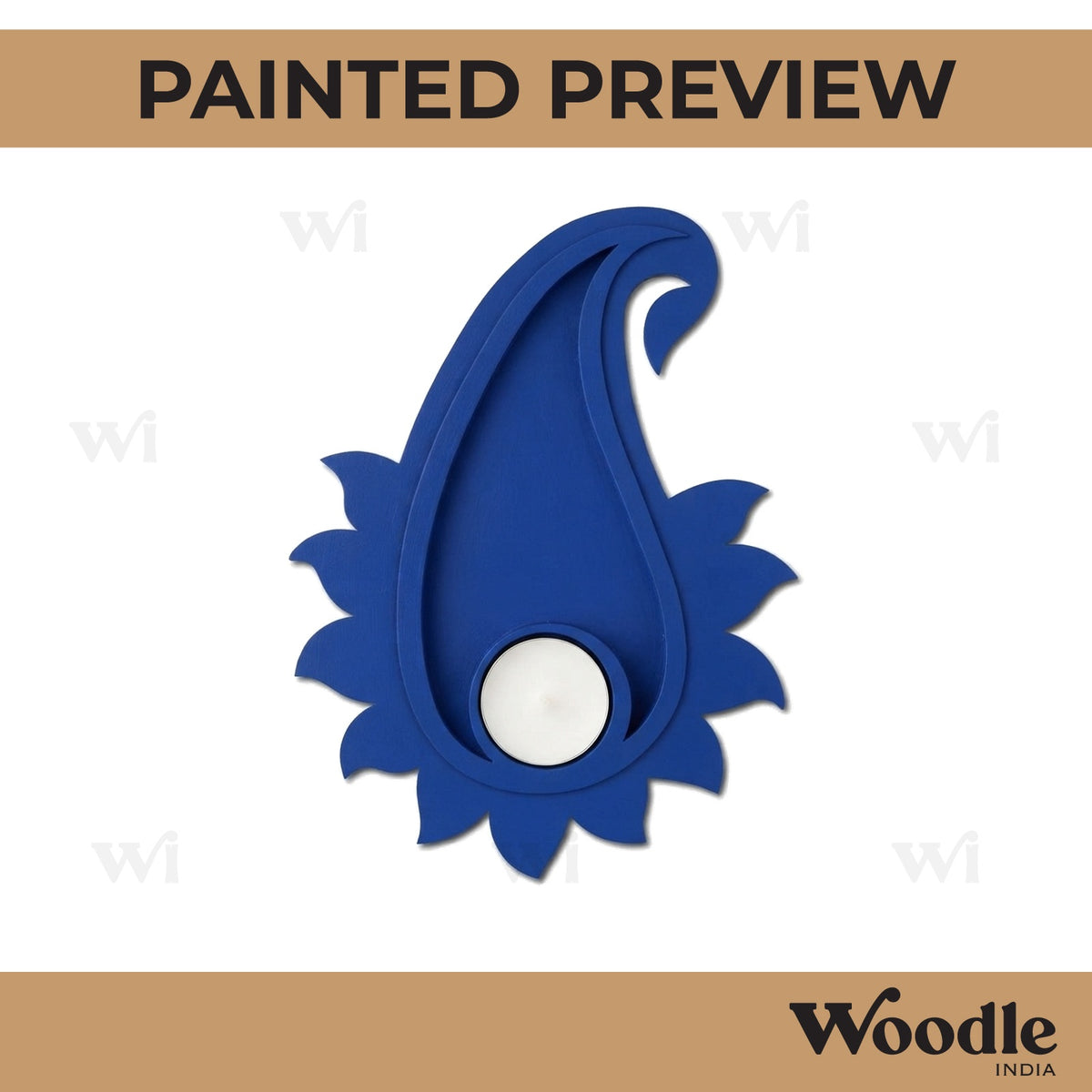 Lotus Diya Tealight Holder MDF Design 15