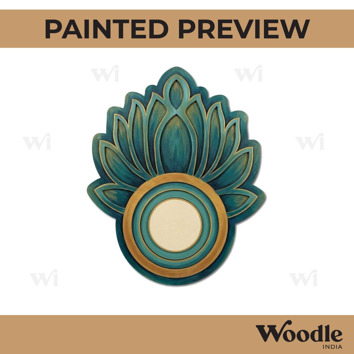 Lotus Diya Tealight Holder MDF Design 17