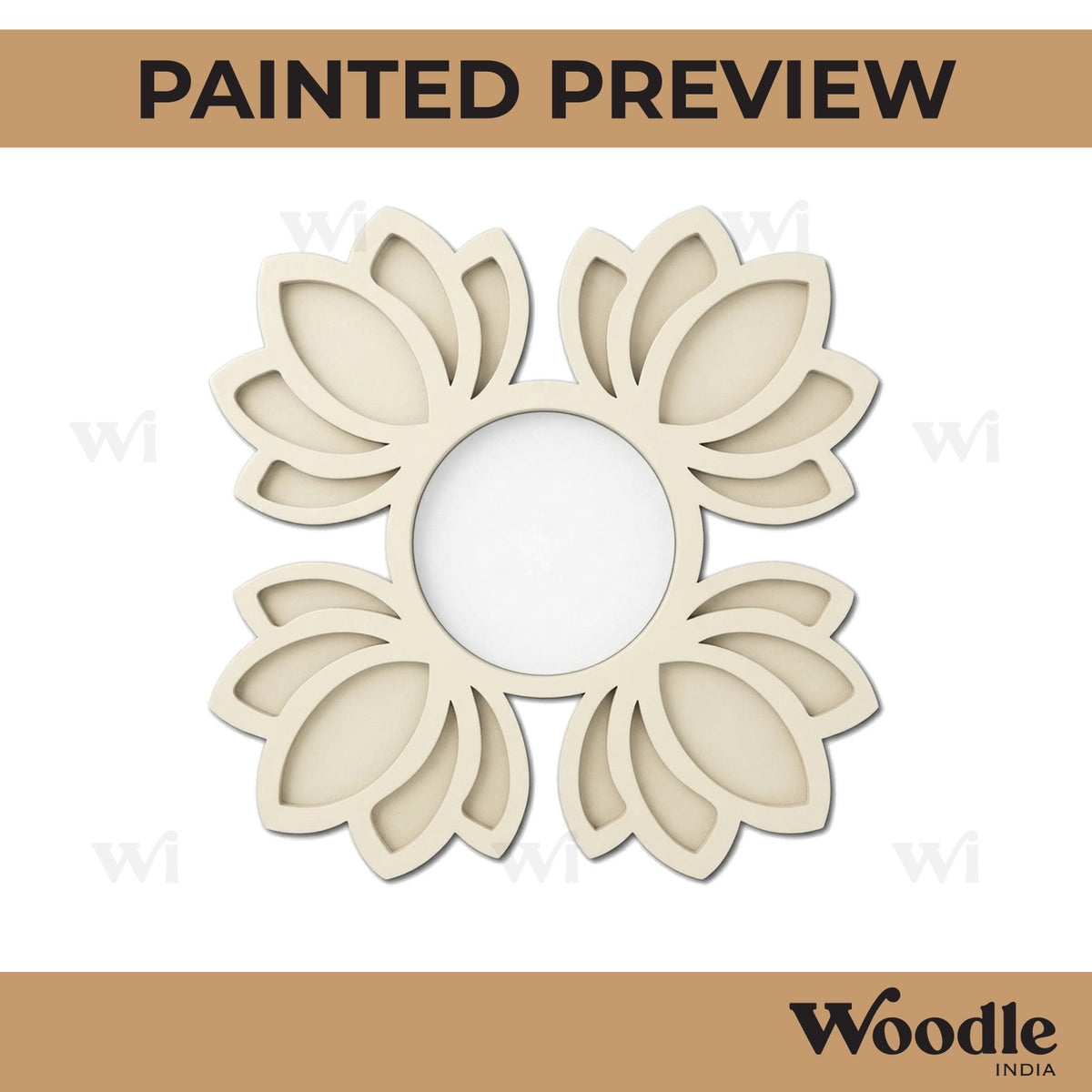 Lotus Diya Tealight Holder MDF Design 18