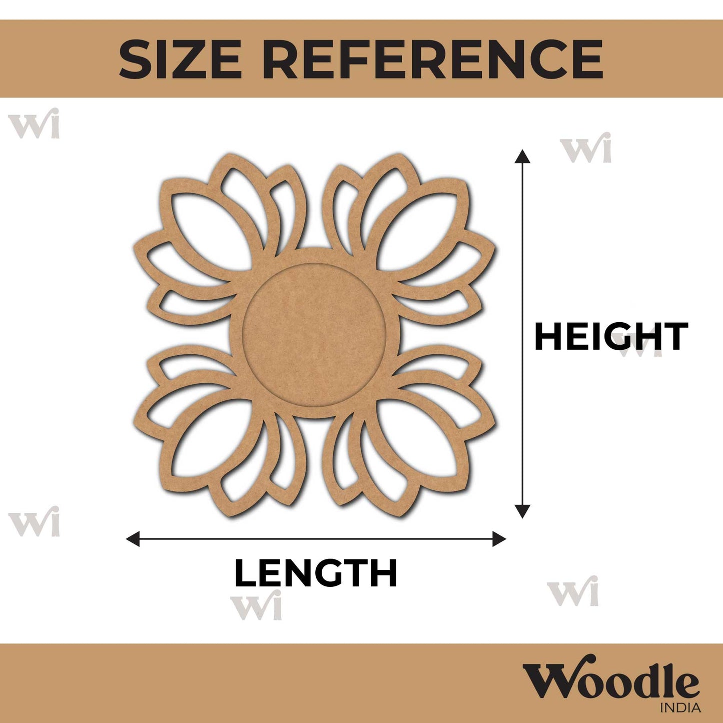 Lotus Diya Tealight Holder MDF Design 19