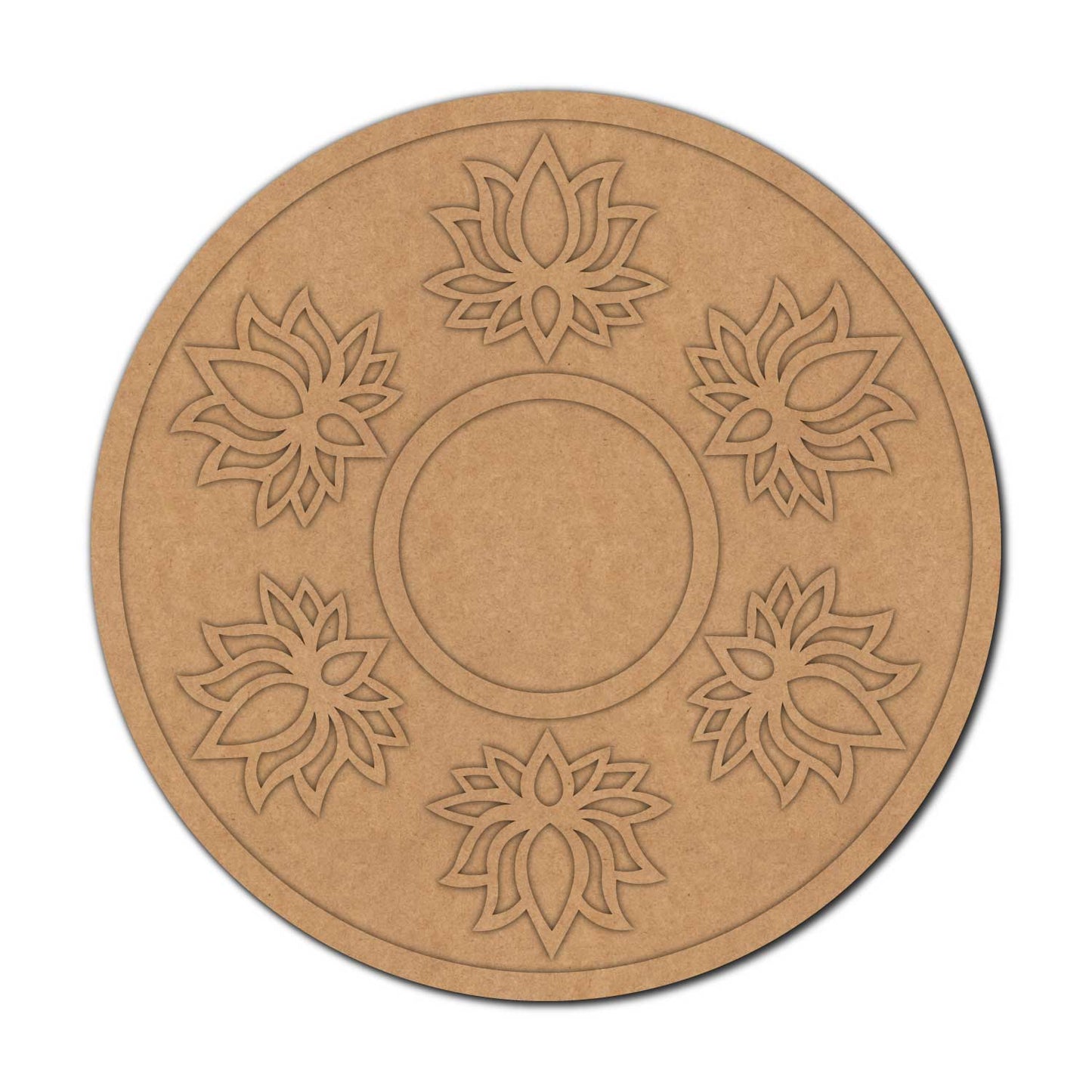 Lotus Diya Tealight Holder MDF Design 20