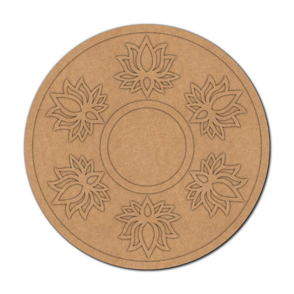 Lotus Diya Tealight Holder MDF Design 20