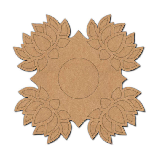 Lotus Diya Tealight Holder MDF Design 21