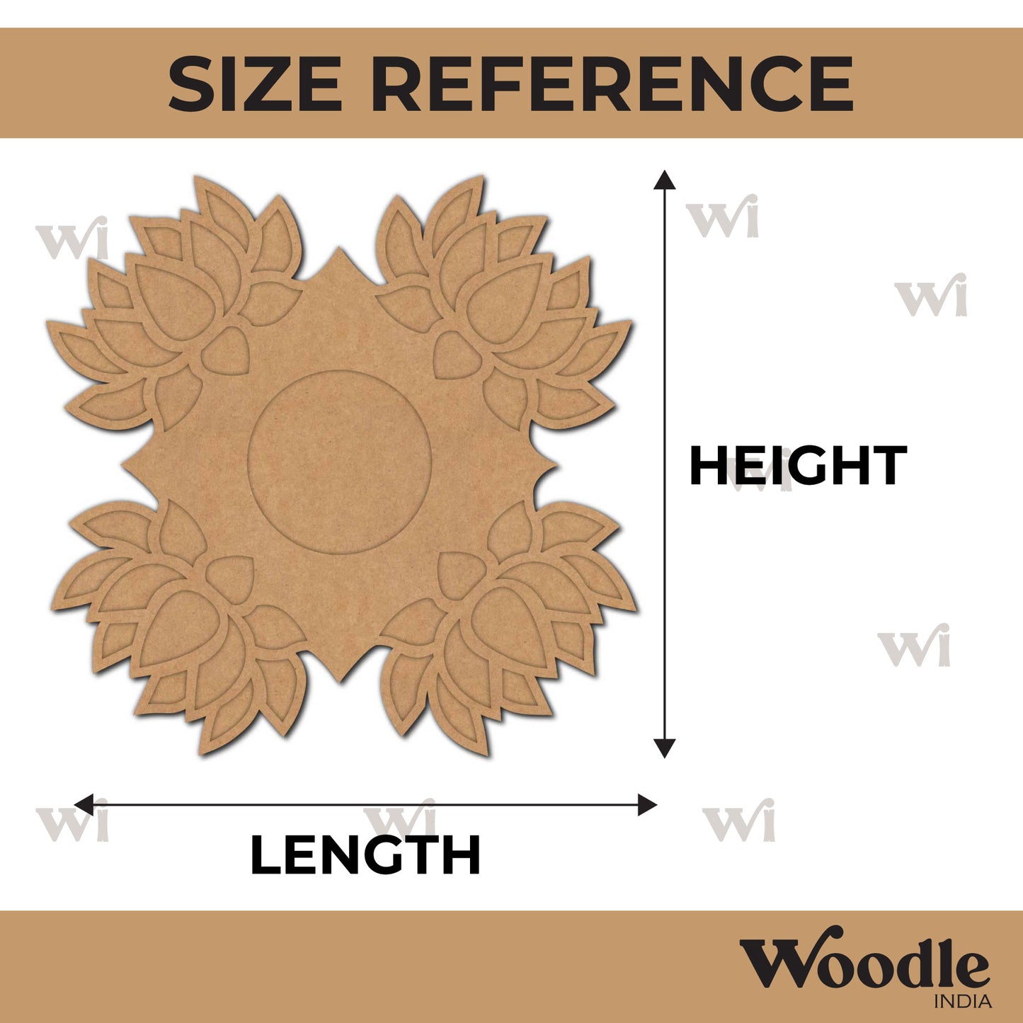 Lotus Diya Tealight Holder MDF Design 21