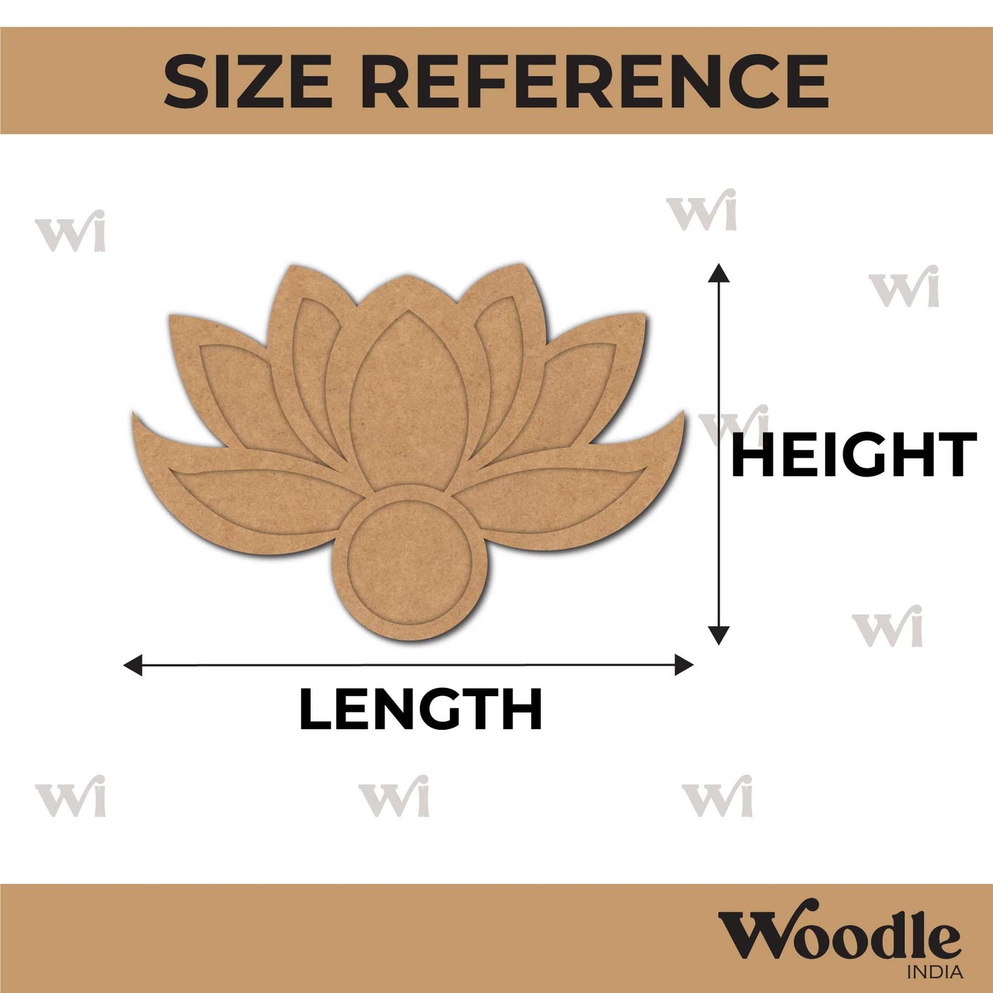 Lotus Diya Tealight Holder MDF Design 22